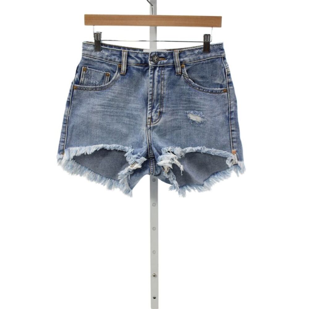 One Teaspoon Unisex Light Blue 90s Cotton Recycled Shorts Size 27